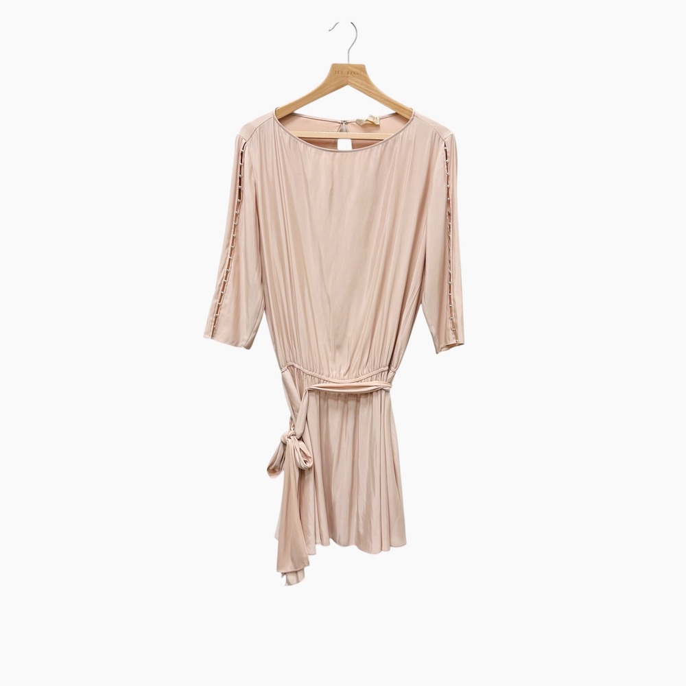 Ramy Brook Blush Pink Mini Dress with Tie Waist
